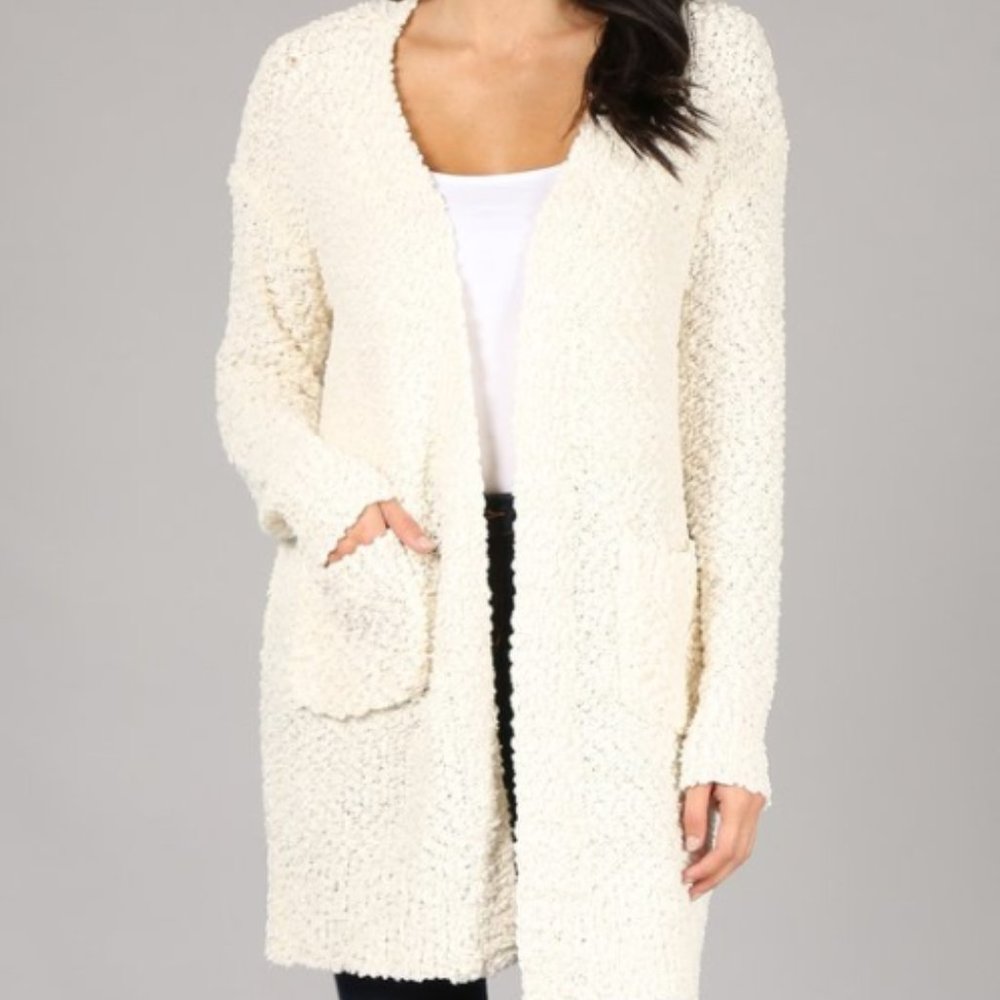 Cream popcorn cardigan